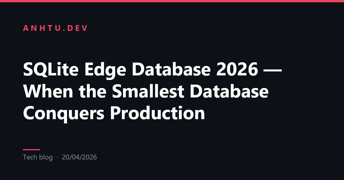 SQLite Edge Database 2026 — Khi database nhỏ gọn nhất chinh phục ...