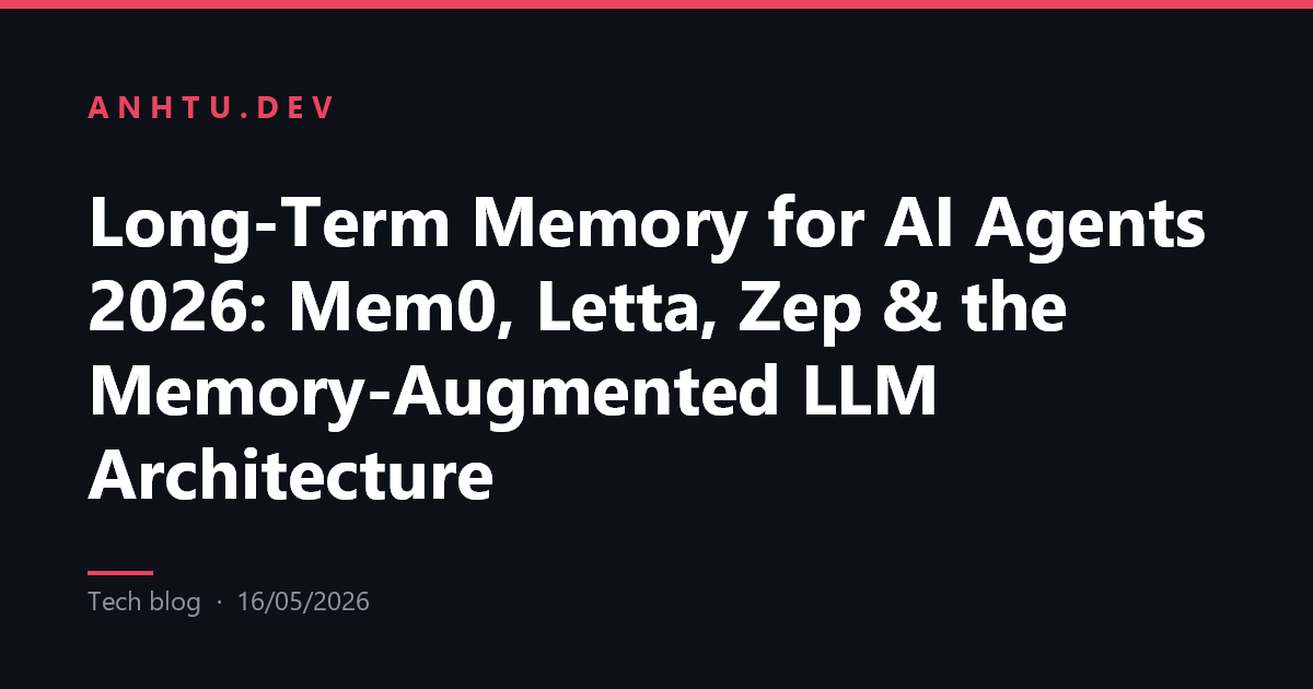 Long-Term Memory for AI Agents 2026: Mem0, Letta, Zep & the Memory ...